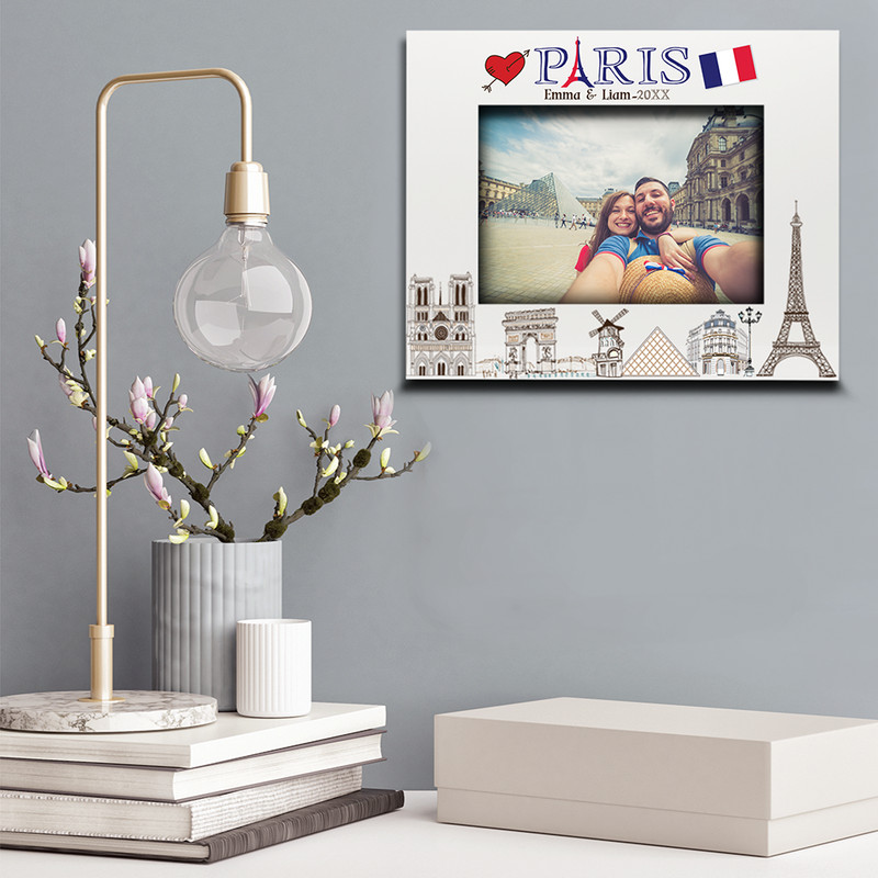 PERSONALIZE-Paris Picture frame-Wedding, Honeymoon, Vacation in Paris gallery
