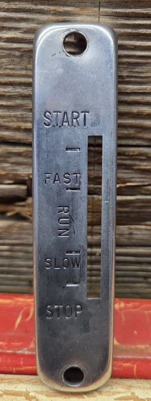 Small Engine Control Panel. Start, Fast, Run, Slow, Stop, Cable Indicator. gallery
