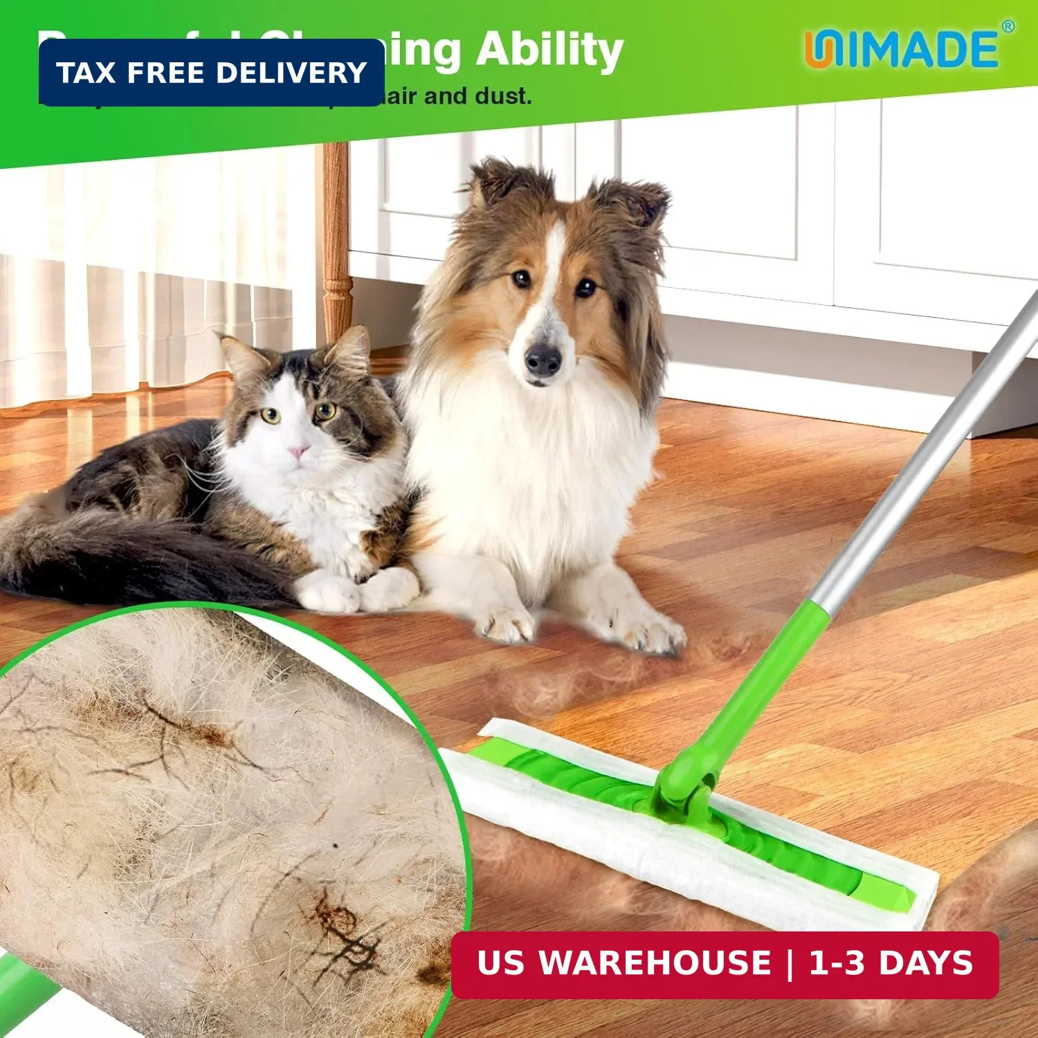 UNIMADE Dry Sweeping Cloths, 52 Count Mop Refill Compatible with Swiffer Sweeper gallery