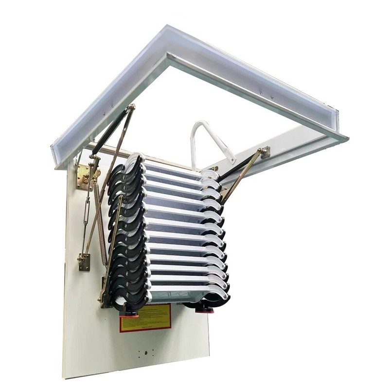 Attic Ladder Attic Pull Down Ceiling Ladder Access Stairs Carbon Steel Folding gallery