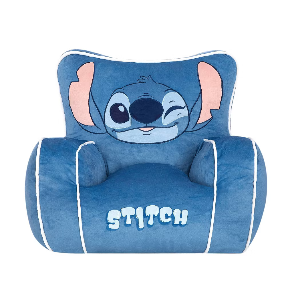 Stitch Kids' Compressed Foam Plush Chair Blue gallery