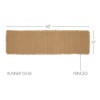 Table Runner Burlap Natural Farmhouse 13x48 Rect Fringe Kitchen Decor VHC Brands gallery