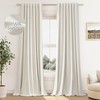 Linen Blackout Curtains 84 Inch Length 2 Panels 52"W x 84"L (Pack of 2) Cream gallery