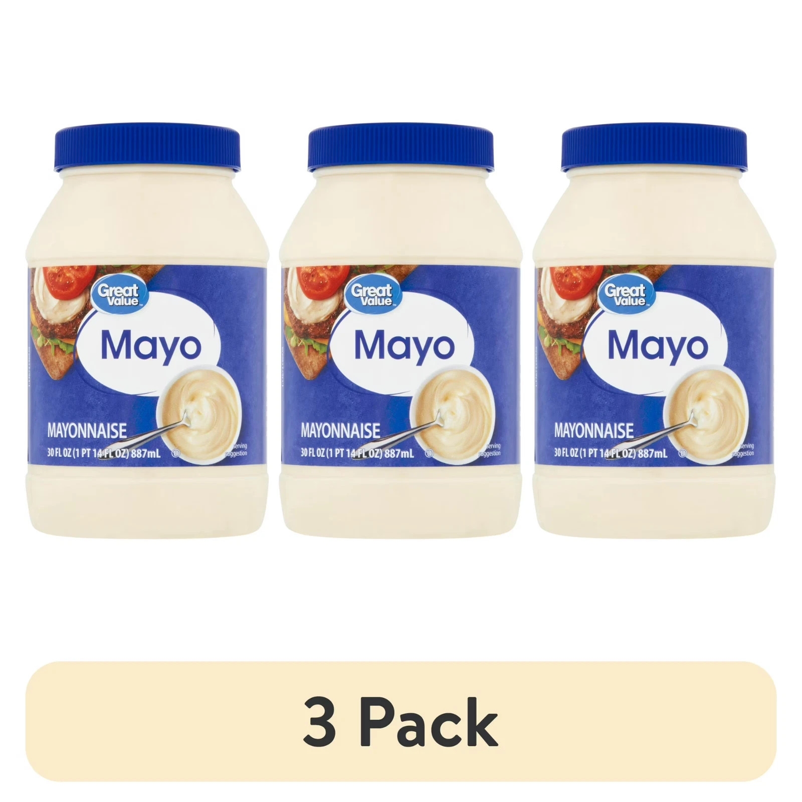 (3 pack) Great Value Mayonnaise, 30 fl oz , Free And Fast Shipping gallery