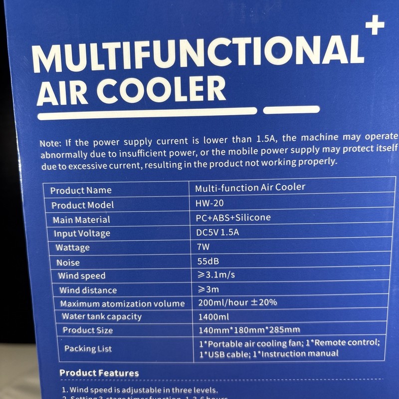 Multifunctional Air Cooler Large Space Air Supply, Three Speeds Free Shipping gallery