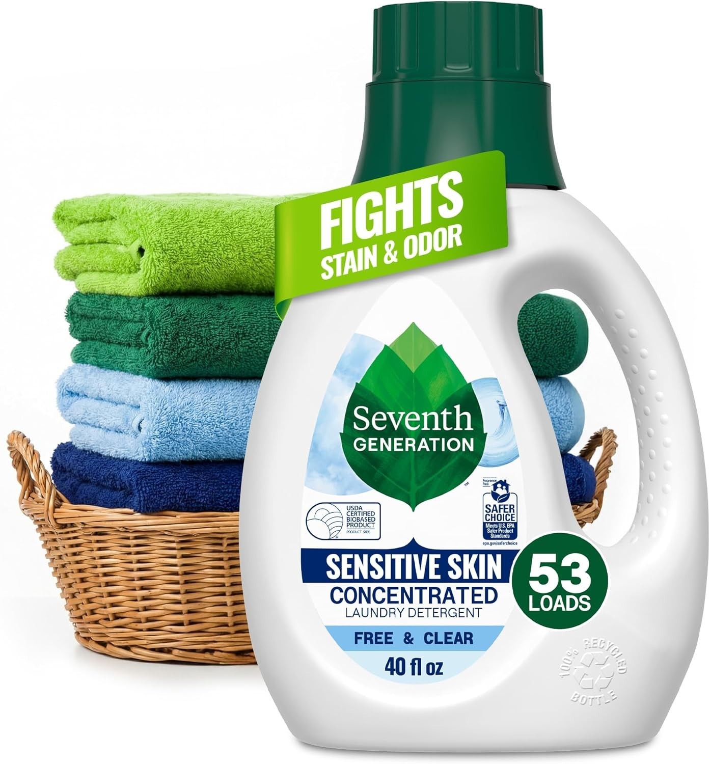 Seventh Generation Sensitive Skin Concentrated Laundry Detergent 53 Loads 40oz gallery