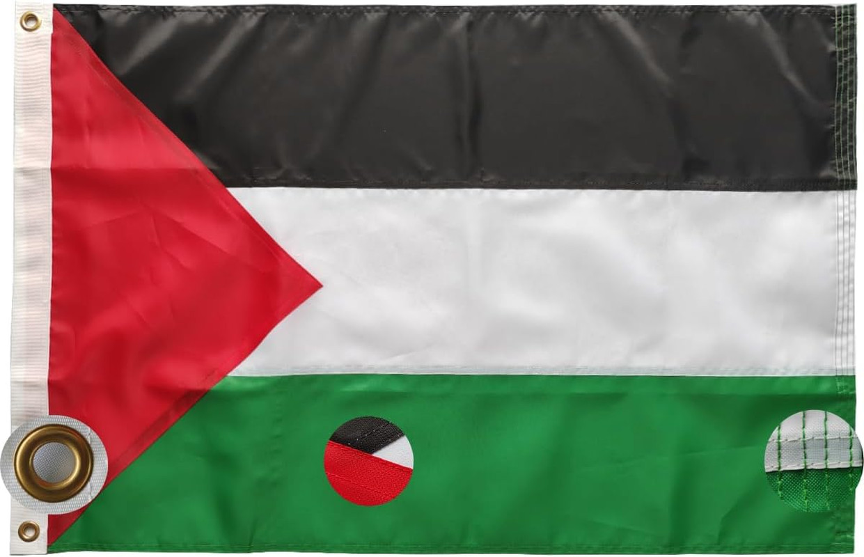 Palestine Flag Palestinian Flag 2X3Ft -(60X90Cm) Sewn Stripes 210D Heavy Duty Po gallery