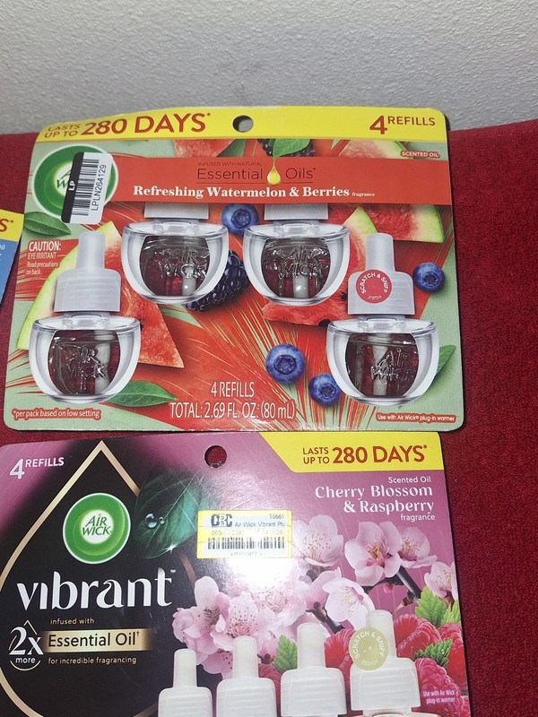 29pc Air Wick Multiple Essential Oil Refills - Cotton Watermelon Raspberry, Ect gallery