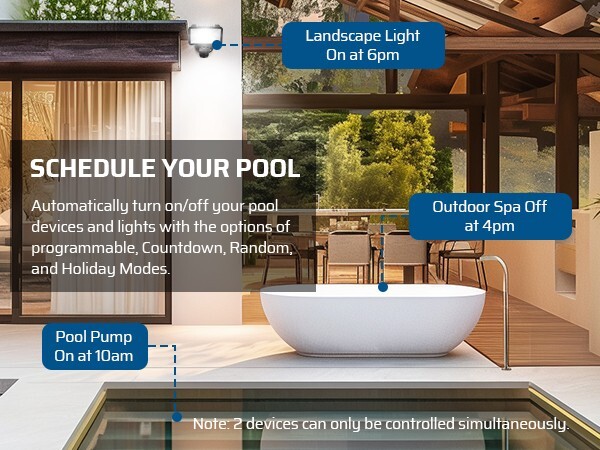 DEWENWILS Pool Timer, Outdoor Digital Timer Box, 2HP 40A 120VAC, 7-Day 12 ON/Off gallery