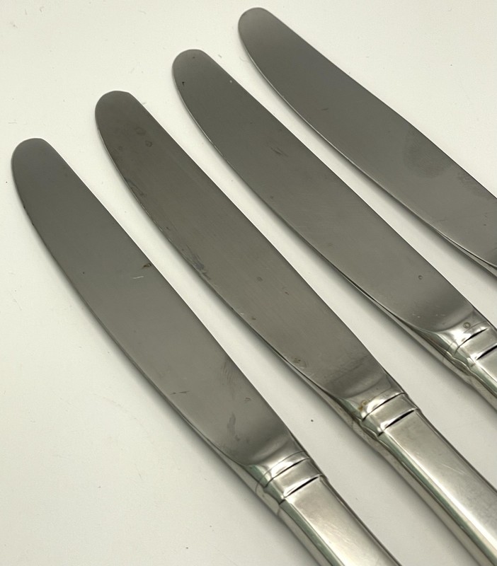 (4) Gorham Design Studios TRISTAN Satin 18-8 Japan Modern Hollow Knife Lot 9.25” gallery