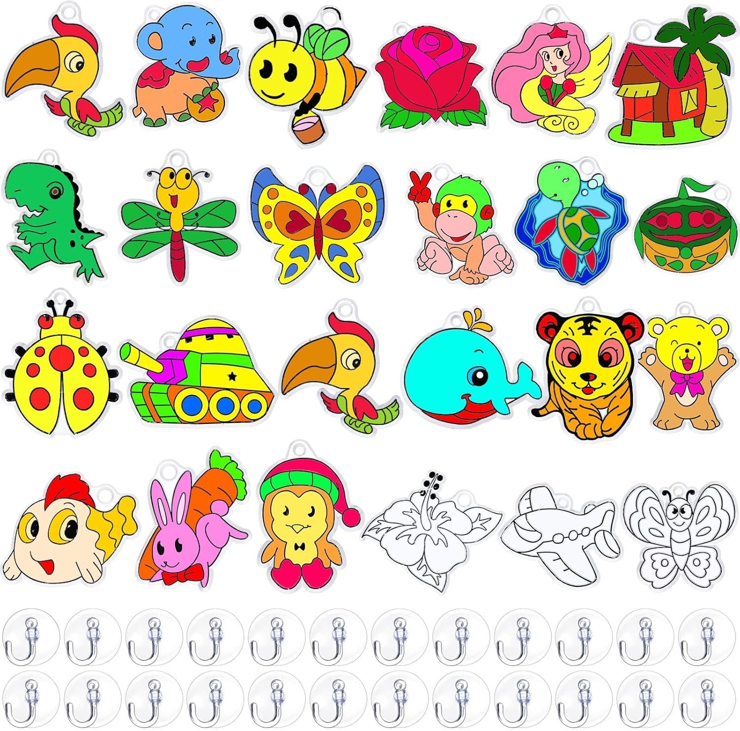Summer Fun 48 Pcs Suncatcher Kits - Colorful DIY Crafts for All Seasons gallery