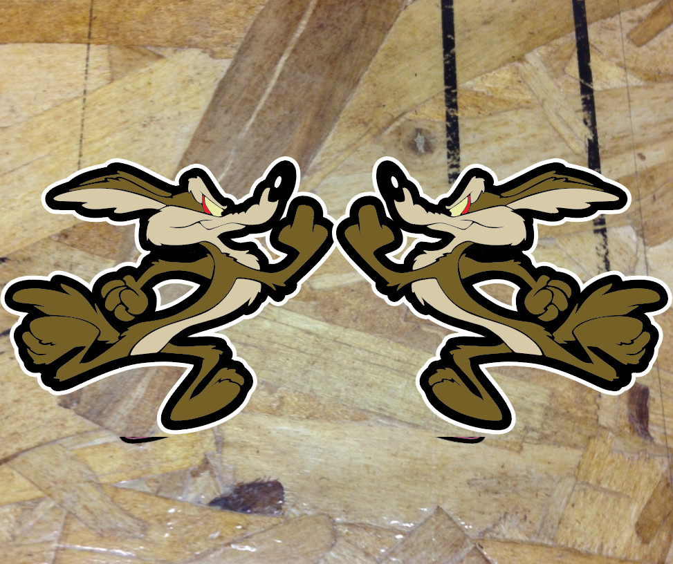 Wile E Coyote Running Decal Sticker Vinyl Road Runner Choose Size - 2 for 1 gallery