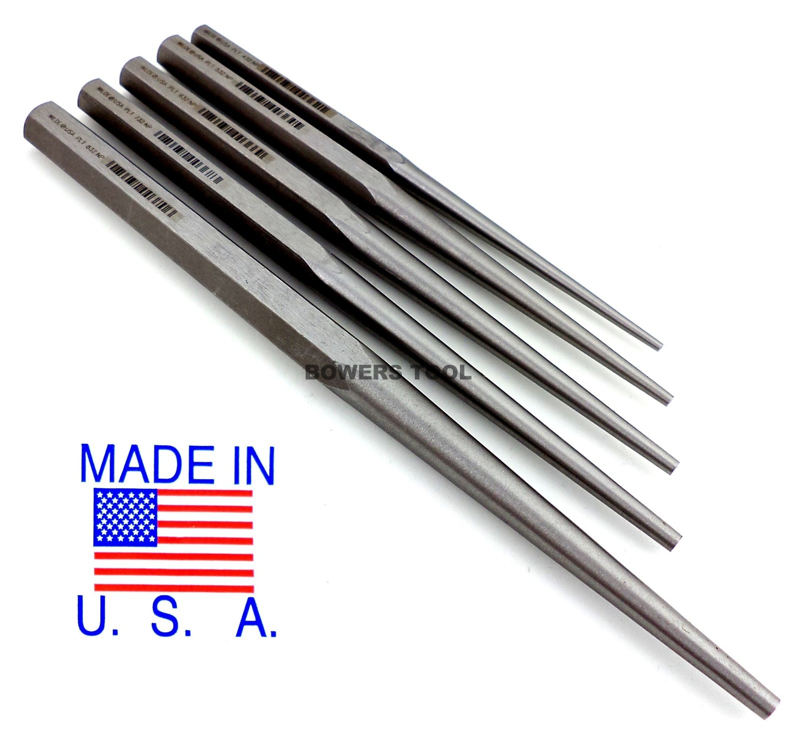 Wilde Tool 5pc Extra Long Taper Line up Drift Punch Set Professional MADE IN USA gallery