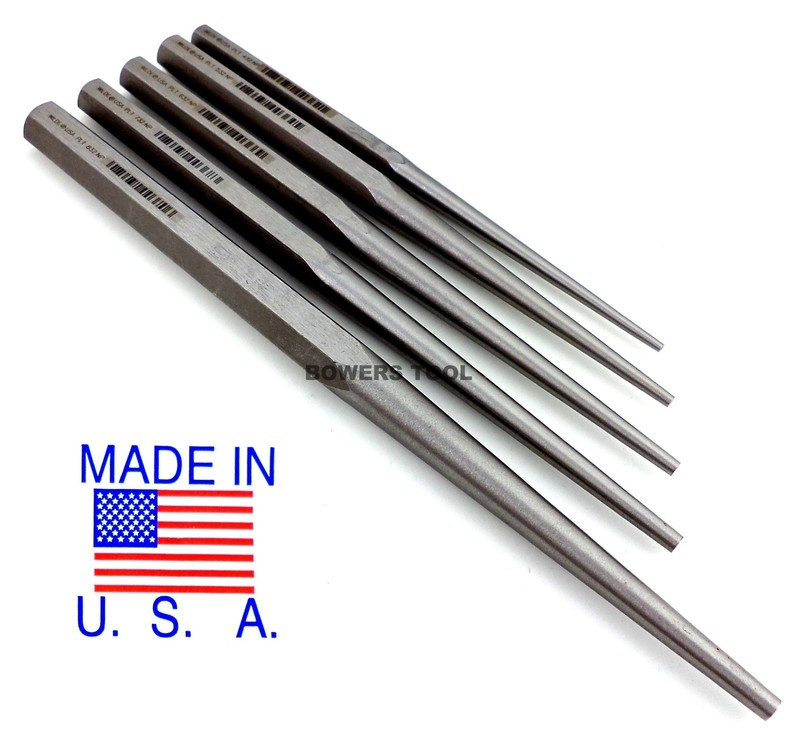 Wilde Tool 5pc Extra Long Taper Line up Drift Punch Set Professional MADE IN USA gallery