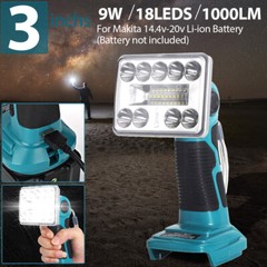 1000LM Portable Cordless LED Work Light Torch For Makita 18V-21V Li-Ion Battery