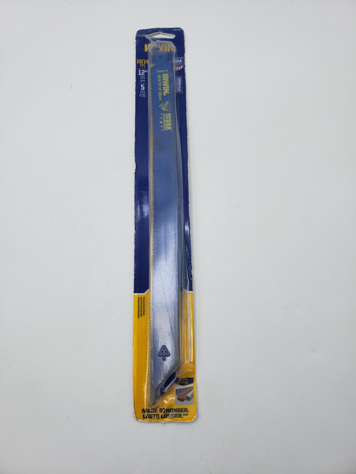 Irwin Tools 372110P5 Reciprocating Saw Blade 12-Inch 10/14TPI, 5 Pack gallery
