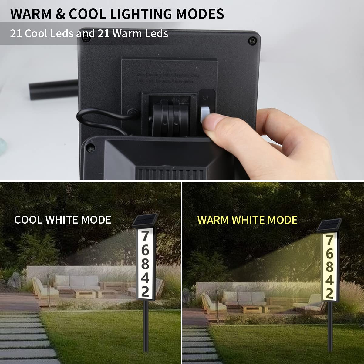 House Numbers Solar Address Plaques Sign Driveway Marker Street Sign Lighted Hou gallery