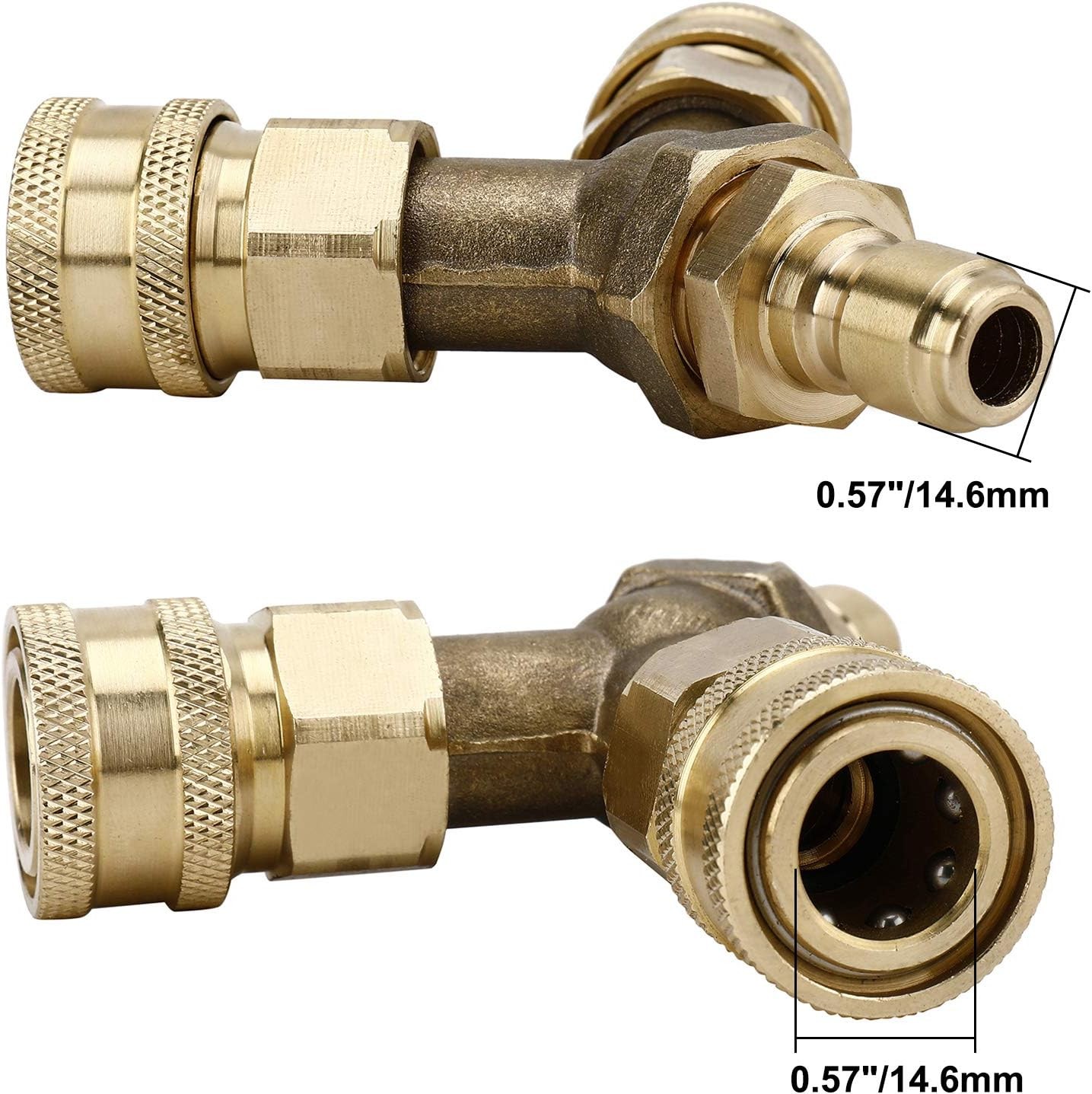 Pressure Washer Tee 3/8" Fitting Splitter Coupler Quick Connect Power Washer gallery