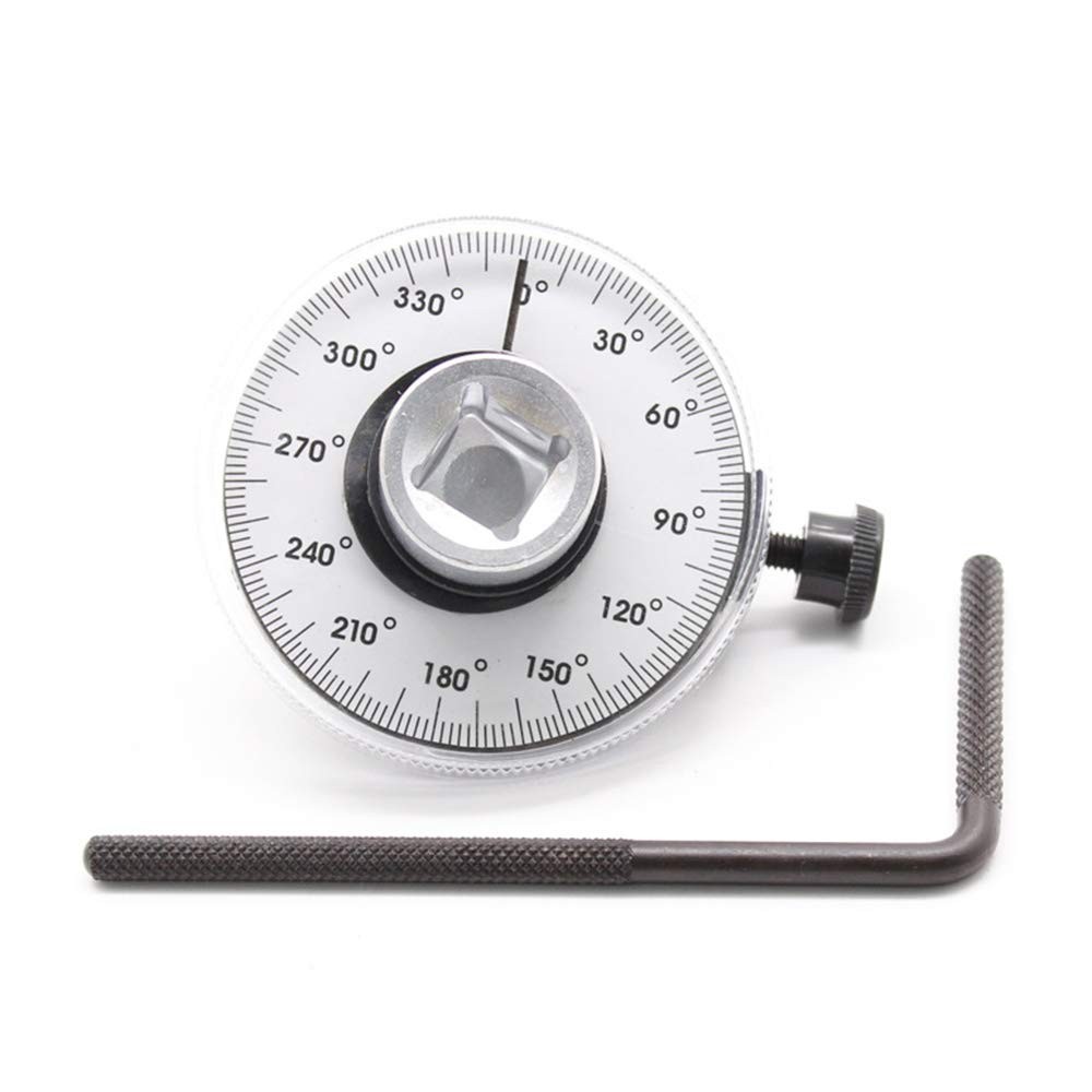 BSBMIEQM 1/2 Inch Torque Wrench Angle Gauge Tool,360° Adjustable 1/2" Silver gallery