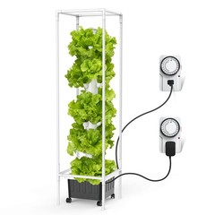 Hydroponic Growing System Tower LED Grow Lights 45 Pod Greenhouse City Farming