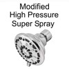 High Pressure Shower Head Modified to 10 gpm 3 Patterns w Super Spray 58 Holes gallery