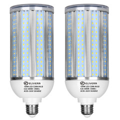 Elivern 100W Led Corn Light Bulb 2 Pack 10000 Lumen 5000K Daylight White