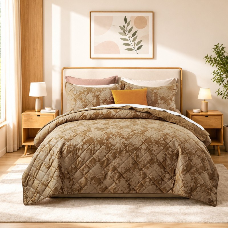 Quilt Bedspread Set Soft Premium Texture Reversible Coverlet for Summer Bedding gallery