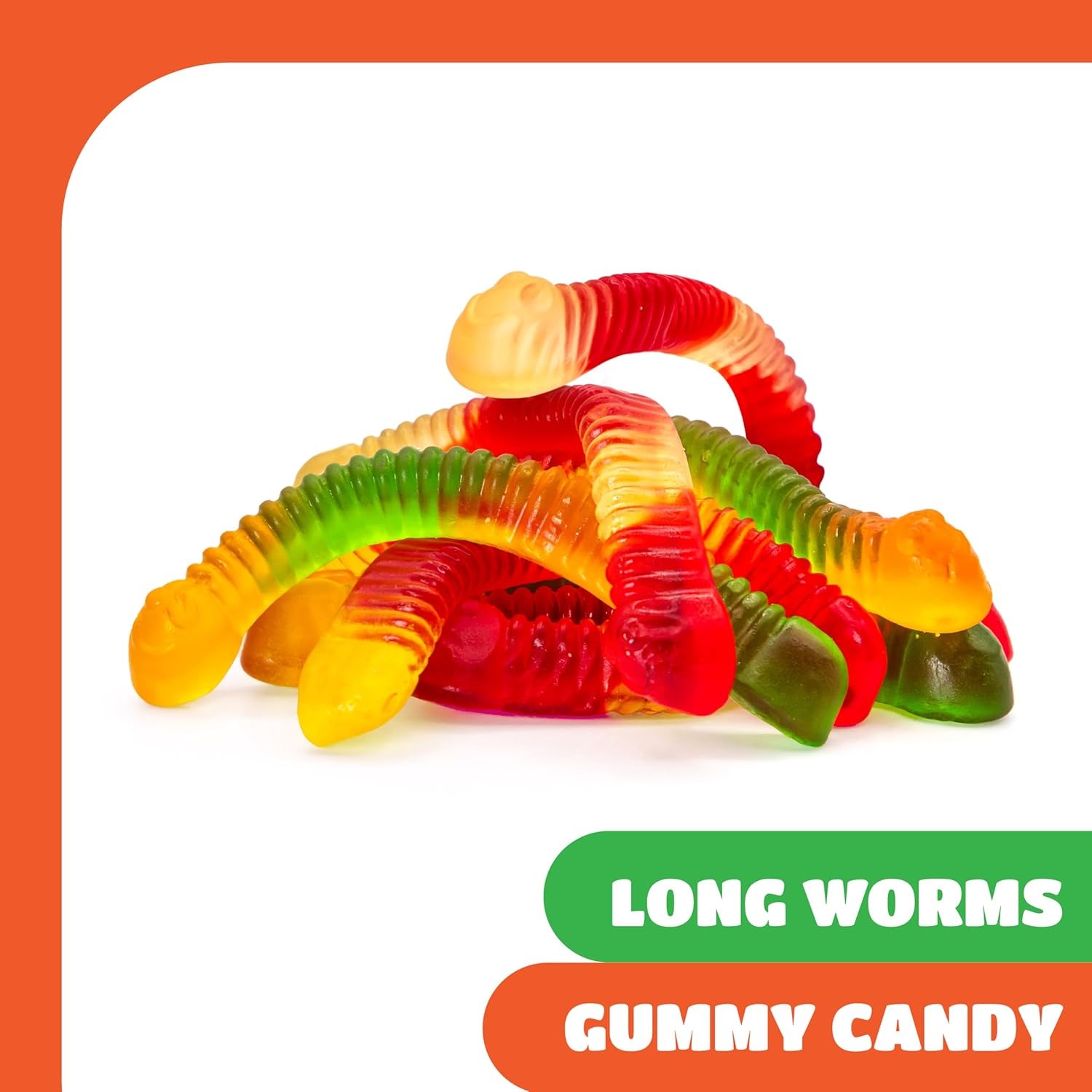 Gummy Worms - 2 Pound Pack - Gummy Candy - Assorted Fruit Flavors gallery