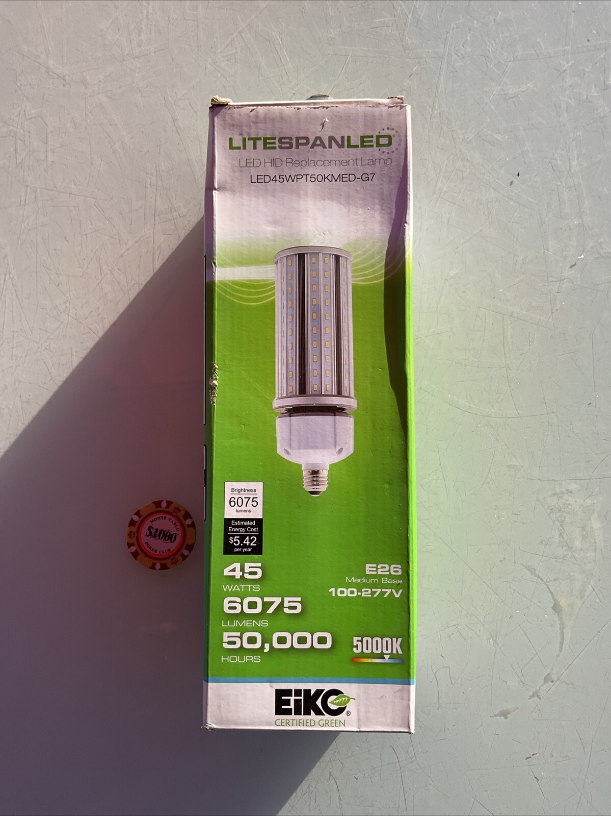 New In Box EiKo LITESPAN LED HID Replacement Lamp Corn Light 45W E26 Medium gallery