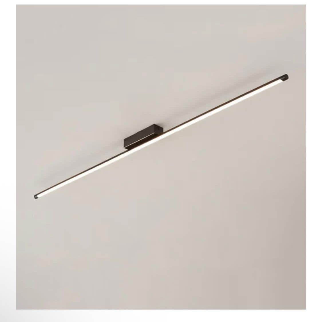 Modern LED Minimalist Long Strip Ceiling Light Fixture Linear Semi Flush Mount gallery