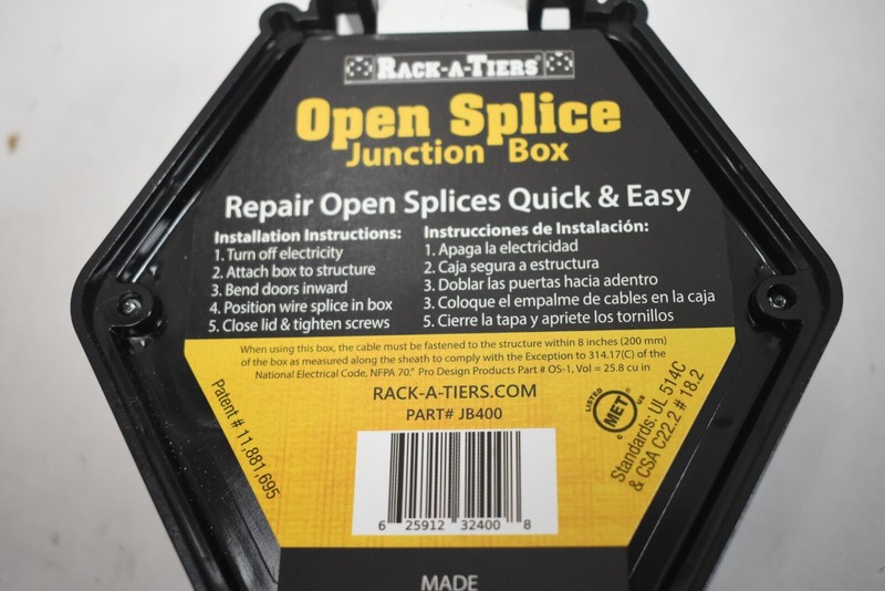 Rack-A-Tiers Open Splice Junction Box Repair Open Splices Quick & Easy JB400 gallery