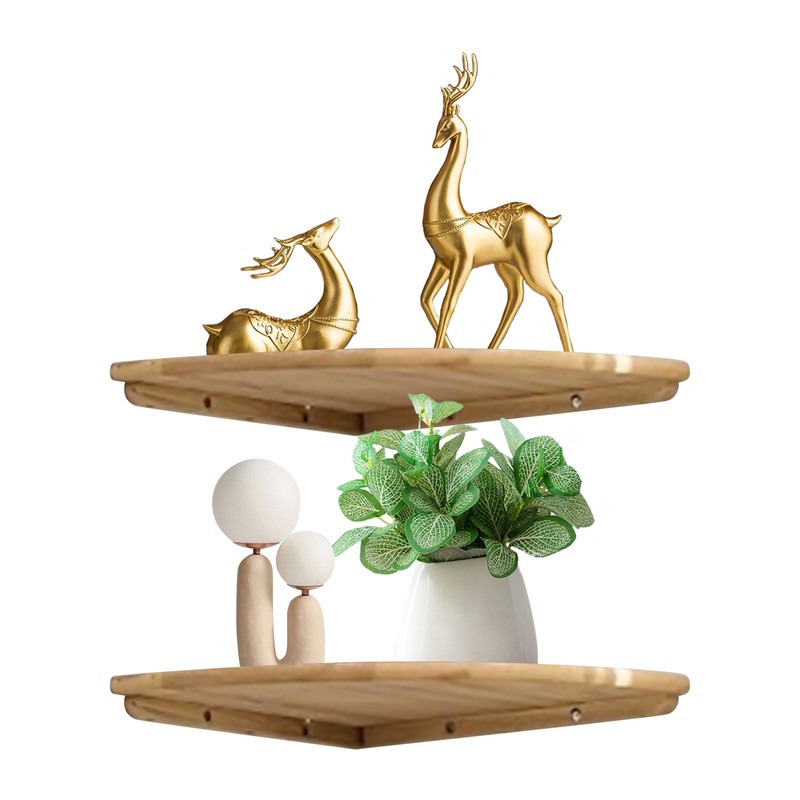 Floating Corner Shelves, Wall Mount Speaker Rack Display Shelf for Small Plant gallery