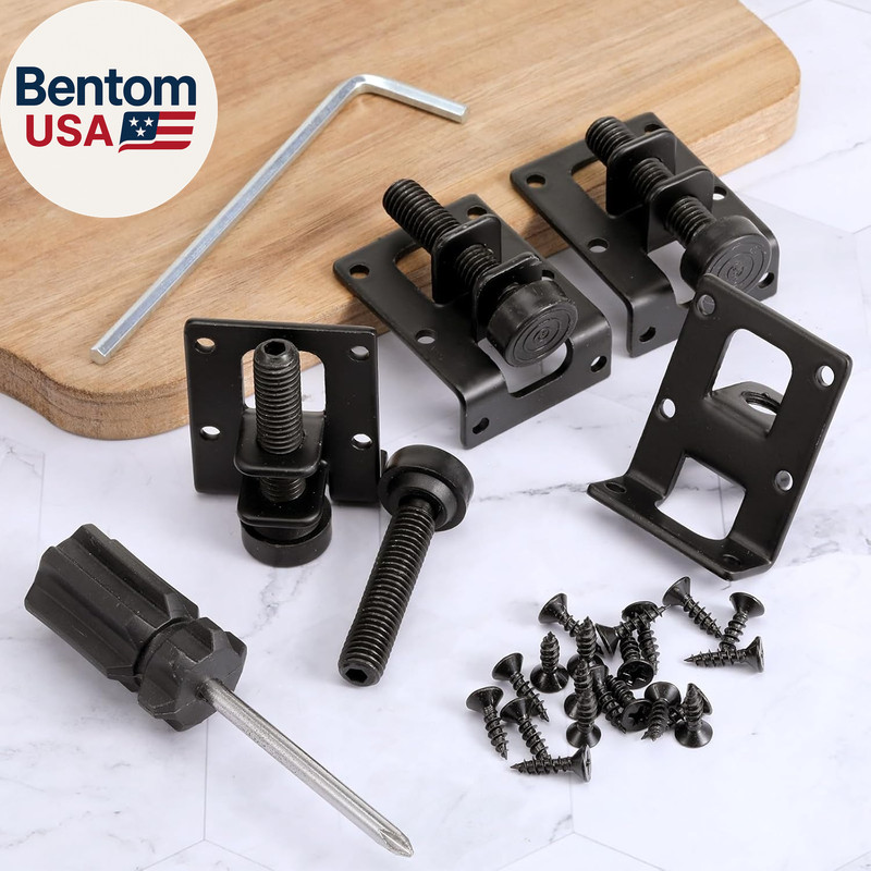 8 Packs Adjustable Leveling Feet for Furniture, 2.2" L Shaped Furniture Levelers gallery
