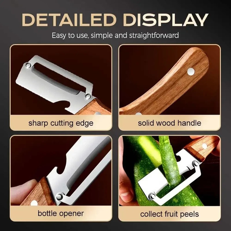 【Summervibes】Multi-Functional Vegetable Peeler for Kitchen, Ultra-Sharp Stainles gallery