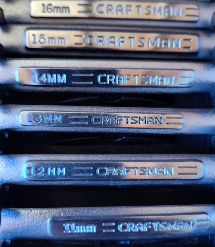🇺🇲 CRAFTSMAN 14pc MM Combination Wrench Set: 6mm-19mm, 12pt, USA gallery