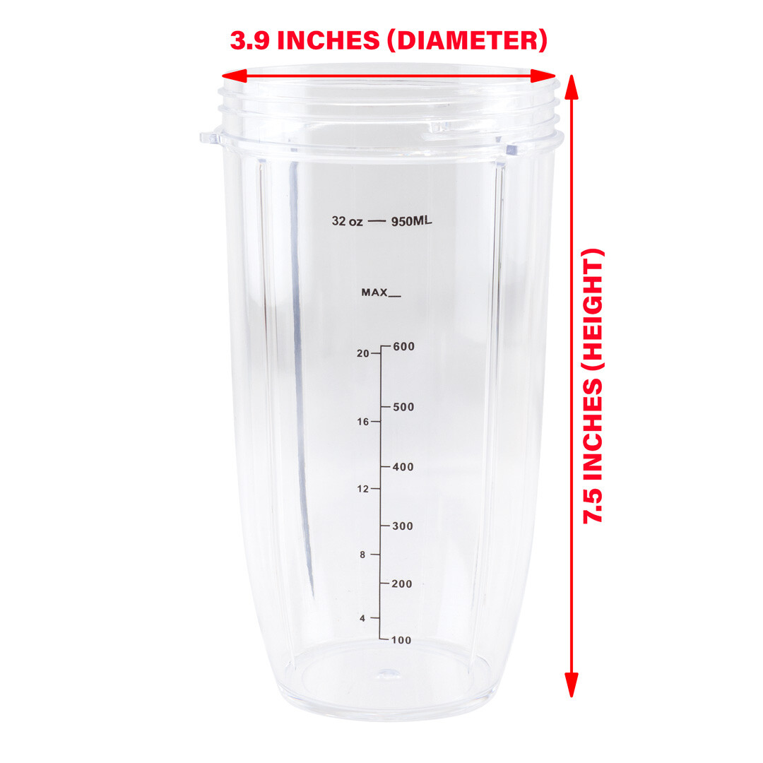 2 Pack 32 oz Colossal Cup Compatible with NutriBullet 600W 900W NB-101B NB-101S gallery