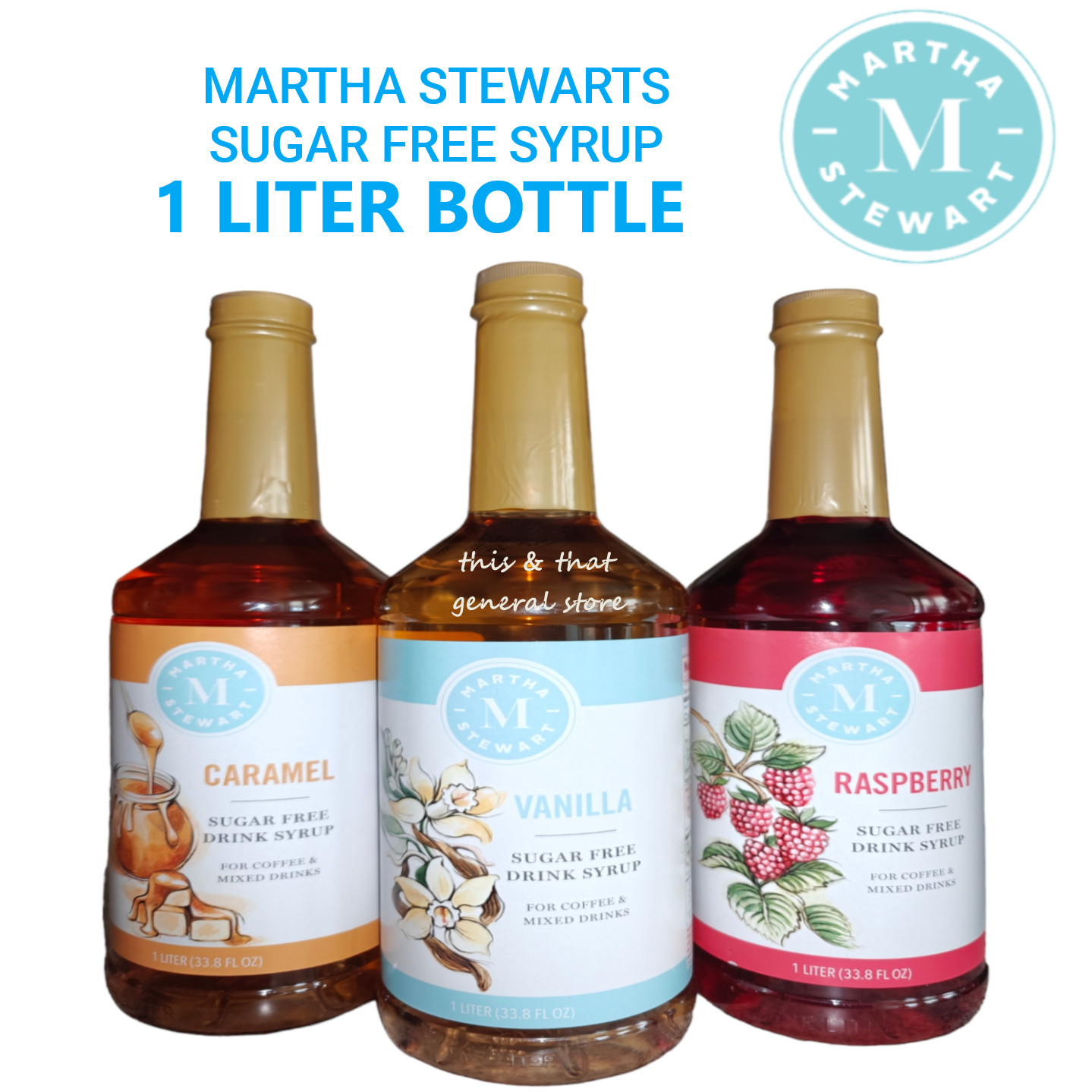PICK 2 GET 20% OFF MARTHA STEWARTS Sugar Free Flavoring Syrup 1 LITER BOTTLES gallery