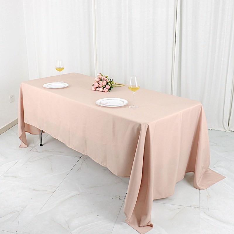 Nude 72x120 RECTANGLE POLYESTER TABLECLOTH Wedding Catering Dinner Supplies gallery