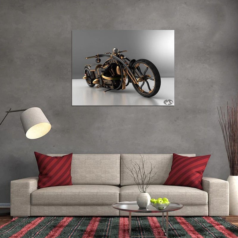 V5201 Motorcycle Chopper Decor WALL POSTER PRINT gallery