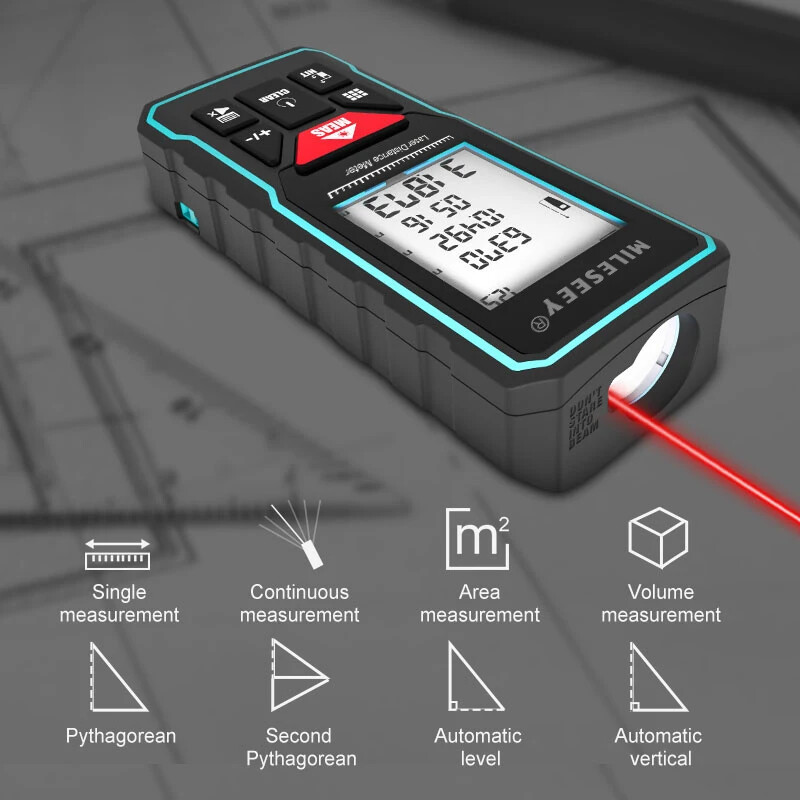 MILESEEY S6 Laser Rangefinder Tape Measure 40M 60M 80M 100M Electronic gallery