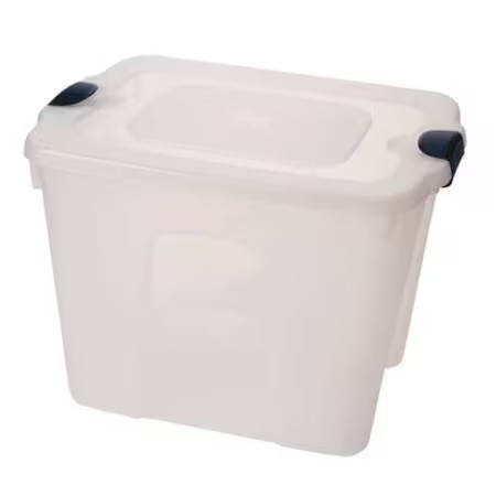 Homz 8520Grcl.08 Stackable Storage Tote W/ Lid, 22 Gal, 23-3/4 In L X 18 In W X gallery