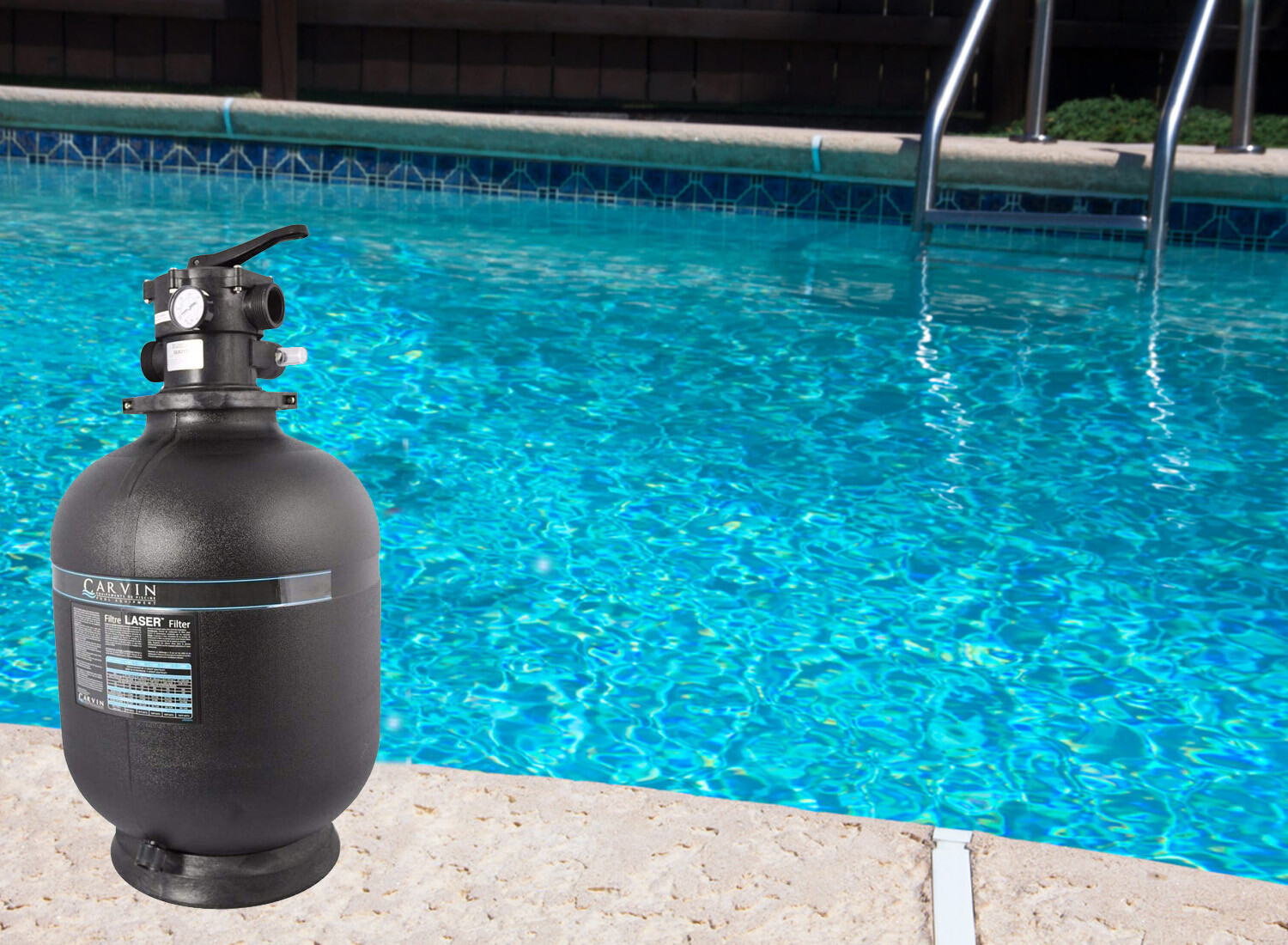 Carvin Laser Above Ground Swimming Pool Sand Filter w/ Valve - (Choose Model) gallery