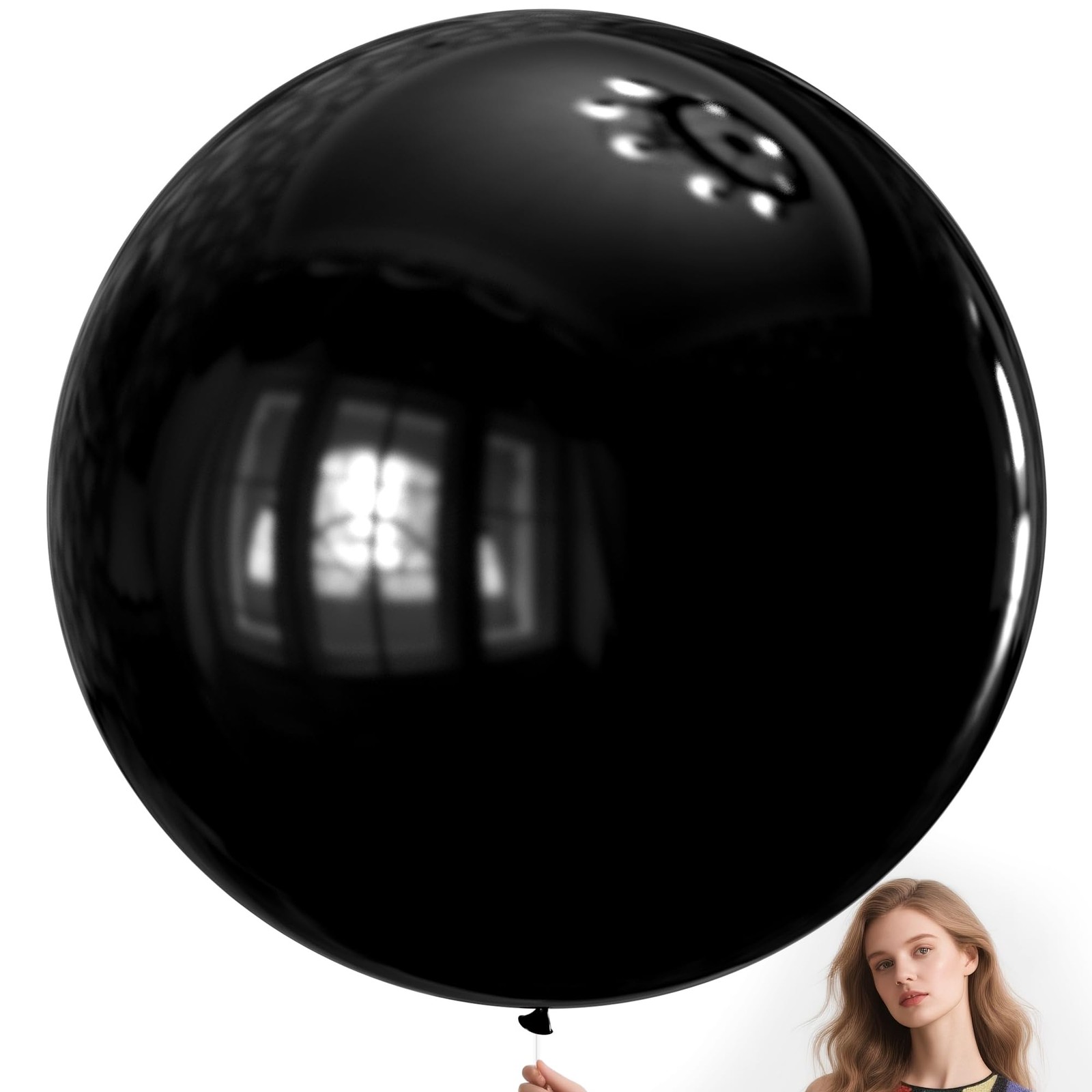 Black Balloons 9pcs 36 Inch Extra Large Big Jumbo Giant Matte Black Latex Hel... gallery
