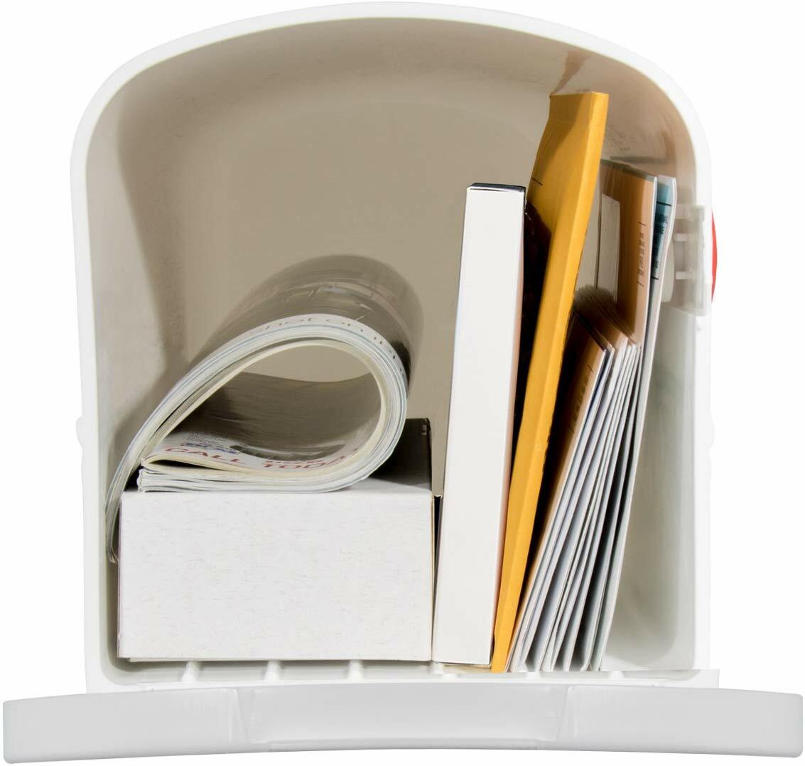 NEW WHITE MAILBOX Deluxe Polybox Durable Rust-Proof Polymer Post Mounted gallery