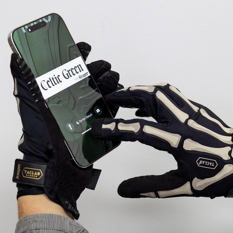 Reaper Skeleton Gloves - Thin and Lightweight for Summer, Airsoft, Paintball, gallery