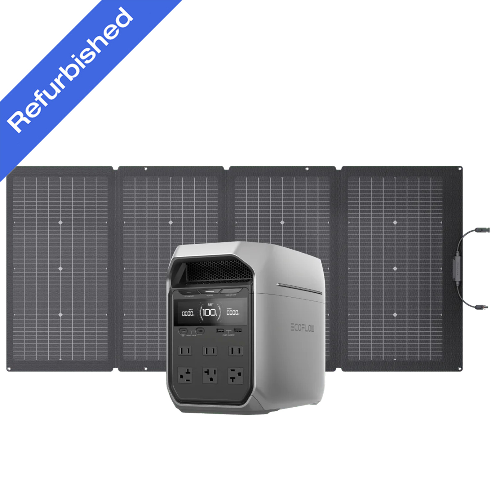 EcoFlow DELTA 3 Plus 1024Wh Portable Power Station+220W Solar Panel Refurbished gallery