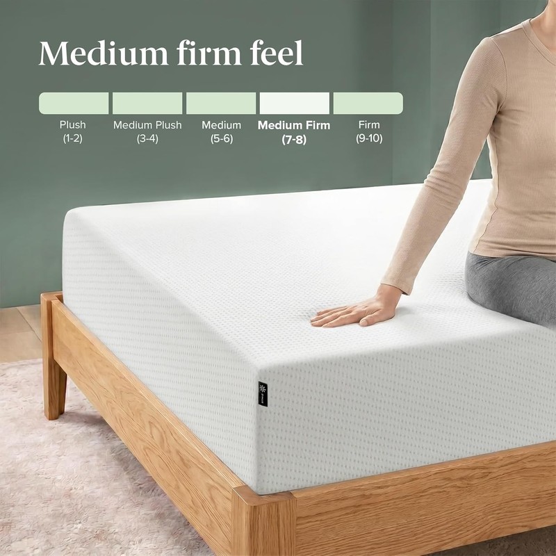 Tea Memory Foam Mattress [New Version], Fiberglass Free, Firm gallery