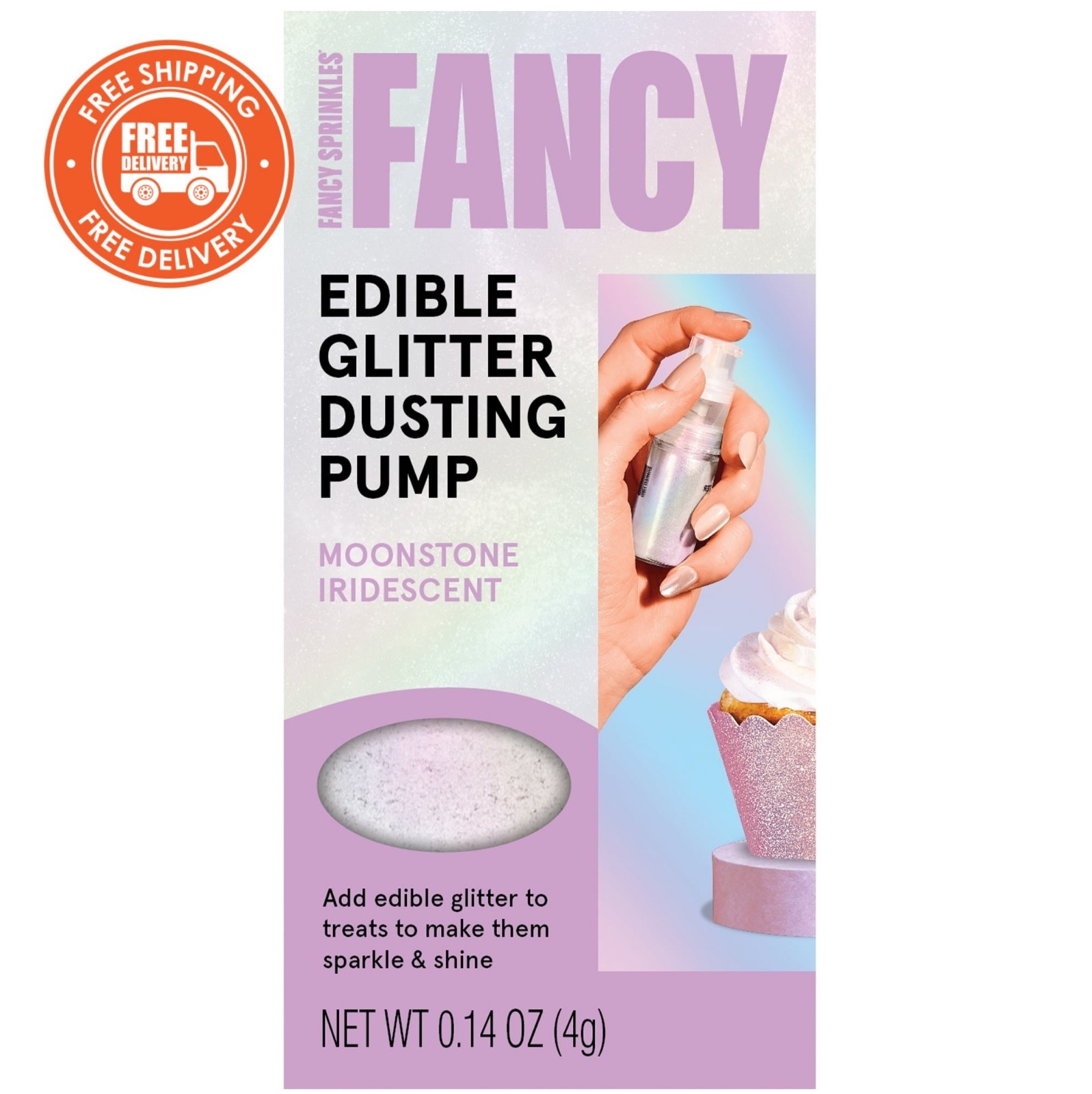 Fancy Sprinkles Moonstone Iridescent Fancy Edible Glitter Dusting Pump, 0.14 oz gallery