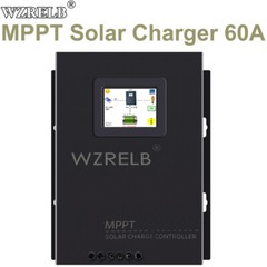WZRELB MPPT Solar Controller 60A Battery Charger 12/24/36/48V LCD Home 170V Max