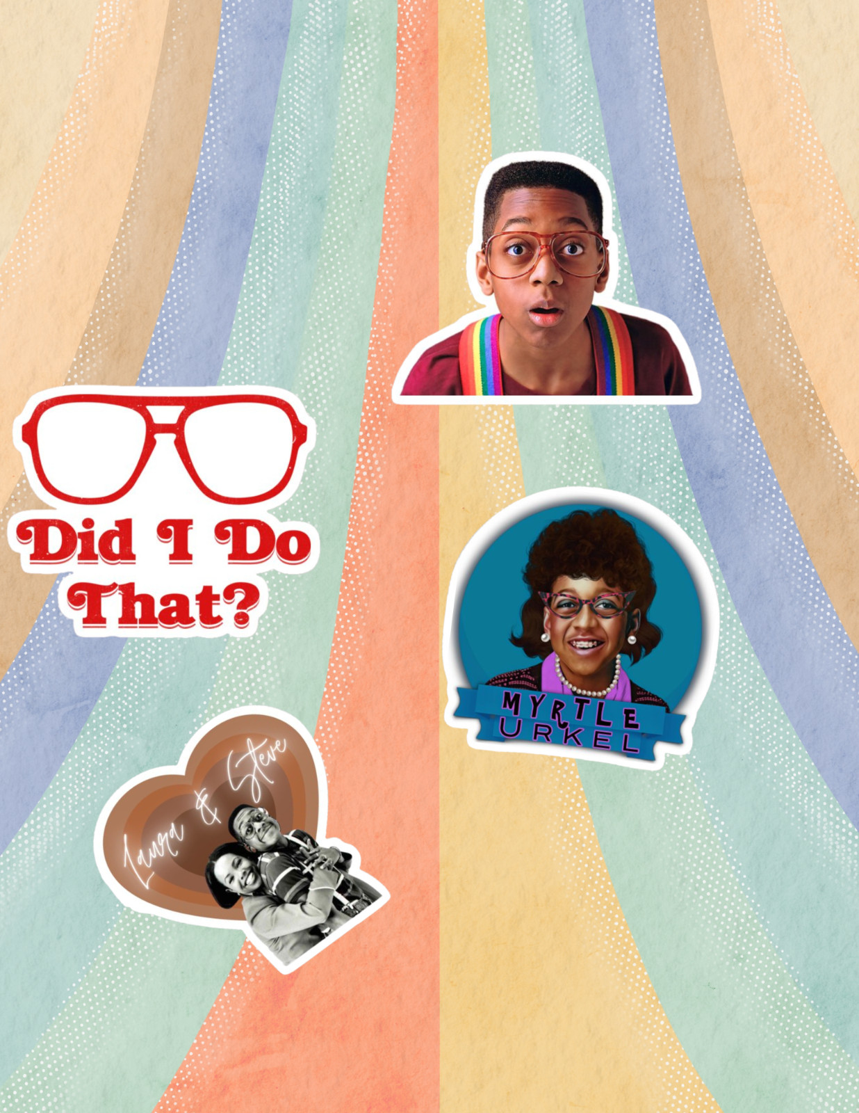 Family Matters Retro Tv 4pc Sticker Pack gallery